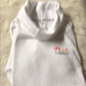 Pink Victoria secret sweatshirt in white